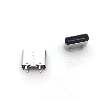 30шт Micro USB 3.1 24-Контактный интерфейс pin Двухрядный патч Вертикальная наклейка Женский Разъем Типа C 90 градусов Разъем розетки