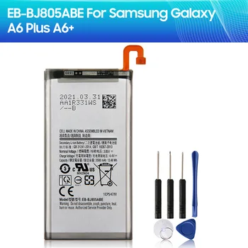 Новый Аккумулятор для телефона EB-BJ805ABE для Samsung Galaxy A6 Plus A6 + A605 J6 + J805 3500 мАч Сменный Аккумулятор + Инструменты