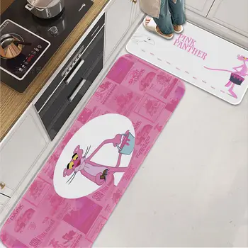 Фланелевый коврик для пола с принтом Розовой пантеры, декор для ванной комнаты, Нескользящий ковер для гостиной, Кухонные коврики для ванной, коврик