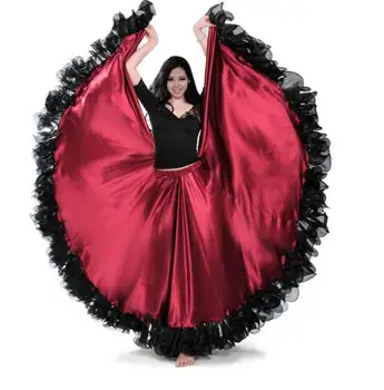 1 шт., Открывающий танец на 360 градусов, Современный танец, платье с пышной юбкой, Испания, юбка для корриды, Костюмы с длинными рукавами