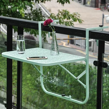Балконный подвесной столик перила металлический кованый подвесной садовый столик складной столик европейский простой мини-настенный подвесной столик
