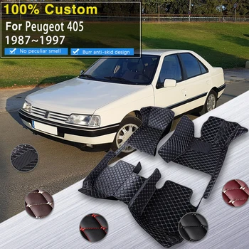 Автомобильный Коврик Для Peugeot 405 GLX SLX RD ROA 1987 ~ 1997 Анти-грязные Коврики Для Автомобиля Tapete Para Piso Коврики Для Пола Автомобильные Аксессуары