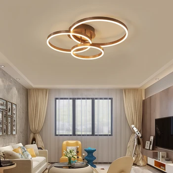 Креативная круглая люстра в скандинавском стиле для спальни, гостиной, столовой, потолочных светильников