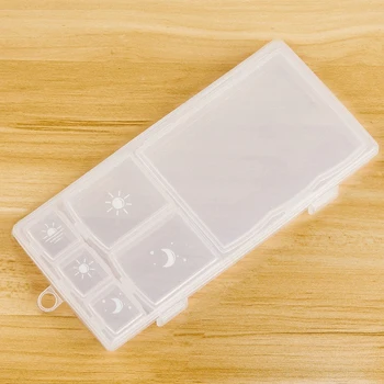 21 Прозрачная Маленькая коробочка для таблеток Портативные Футляры для лекарств Рано ночью Большой Емкости Для раздачи медицинских лекарств Белый