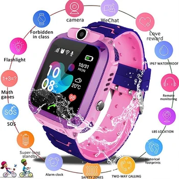 Q12 Детские Смарт-Часы Andriod Phone SOS Детские Умные Часы С Sim-картой Водонепроницаемые Локационные Часы Подарки Для Детей Smartwatch