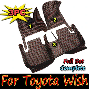 Автомобильные коврики для Toyota Wish 2010-2021 2011 2012 2013 2014 Пользовательские автоматические накладки для ног, автомобильные ковровые покрытия, аксессуары для интерьера