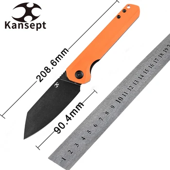 Карманный нож Kansept Бульдозер T1028A7 с черным TiCN Покрытием D2 Лезвие Оранжевая Ручка G10 Кемпинг Охотничий Складной Нож для EDC