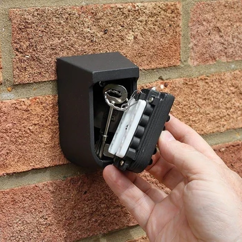 1 шт. Черный шкафчик для ключей Безопасности, Открытый Комбинированный сейф для хранения ключей, Настенный