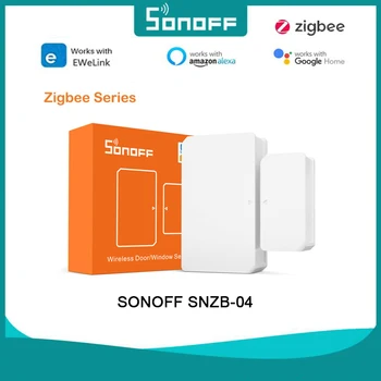 1ШТ SONOFF SNZB-04 ZigBee Беспроводной Датчик сигнализации Двери/Окна Без батареи Оповещение Через приложение eWeLink Smart Home Securit