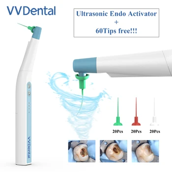VV Dental Новый Ультразвуковой ирригатор для полости рта с 60 шт наконечниками для лечения корневых каналов Стоматологическое вибрационное оборудование для эндоочистки