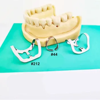 20 штук стоматологических резиновых зажимов # 44, бескрылый передний зажим B4 212 # и # B4 для двойных острых зубов