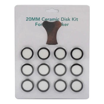 12 упаковок ультразвукового туманообразователя Керамические диски для деталей увлажнителя воздуха Преобразовательные диски с колпачком Инструмент