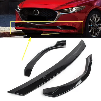 Автомобильный разветвитель переднего бампера, диффузор для губ, обвес, ABS спойлер, бамперы, протектор для Mazda 3 Axela Седан 2019 2020, черный глянец