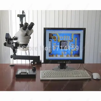 Граверы, геммологи-AmScope Поставляет 3,5-90-кратный Артикуляционный стереомикроскоп с 80-светодиодной подсветкой + 9-мегапиксельная цифровая камера USB