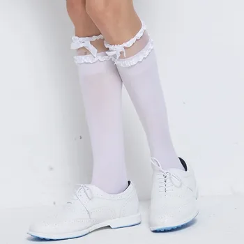 Носки для гольфа, детская перчатка выше колена, дышащие хлопчатобумажные носки с бантом