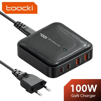 Toocki100 Вт Зарядное устройство USB Type C Для Applebookpro Matebook Pad Pro Быстрая Зарядка Для Iphone Huawei Xiaomi Samsung Chagers