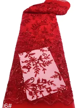 Новое высококачественное кружево с объемной вышивкой бисером и блестками, высококачественная роскошная модная ткань для вечернего платья Qipao
