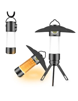 Перезаряжаемый фонарь для палатки на открытом воздухе 2000 мАч с подсветкой для лагеря, магниты для фонарика, Портативная лампа для поддержки кемпинга