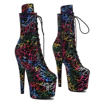 Женские ботинки на платформе Leecabe 17 см/7 дюймов, вечерние туфли на высоком каблуке, обувь для танцев на шесте