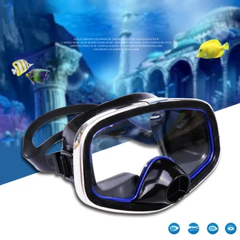 Маска для подводного плавания, регулируемая силиконовая маска для взрослых мужчин и женщин, маска для подводного плавания, противотуманные УФ-водонепроницаемые очки для плавания/дайвинга