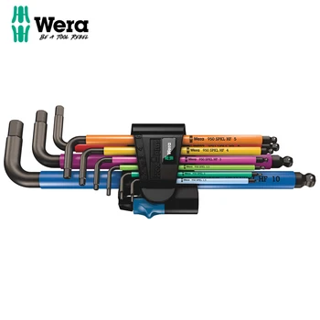 WERA Tools 05022210001 950 SPKL/9 SM HF Многоцветный Набор L-Образных ключей Метрический BlackLaser Многоразмерный Набор Шестигранных ключей с шаровым наконечником