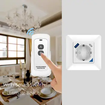 CoRui Smart European Wall Plug USB Интерфейс быстрой зарядки Type C WiFi Умная розетка Alexa Переключатель голосового управления