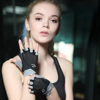 Профессиональные перчатки для фитнеса, Женские Перчатки для занятий тяжелой атлетикой, Дышащие Перчатки для бодибилдинга на полпальца