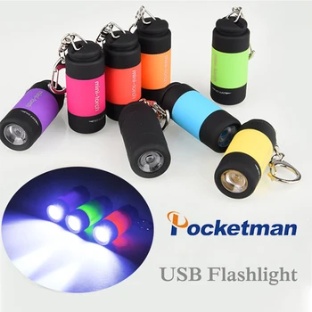 Мини-фонарик-брелок, Карманный Аварийный фонарь, USB-Фонарики, Карманный Маленький фонарик-брелок, Фонарик для кемпинга