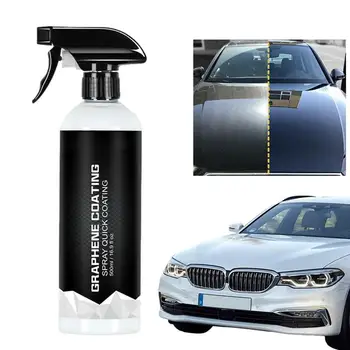 3 В 1, Высокозащищенное Быстрое покрытие автомобиля, Керамическое покрытие, полироль для автомобильного воска, 500 мл, Гидрофобный верхний слой для мытья автомобиля и воска