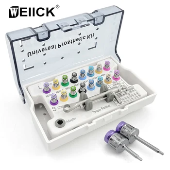 Отвертка для зубных имплантатов WellCK Динамометрический ключ с храповиком 10-70 см с отверткой 16 шт. Универсальный набор инструментов для восстановления