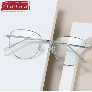 Очки Из титанового сплава Chashma, Овальная легкая оправа, Мужские очки по рецепту, Модные оптические очки, женские круглые очки